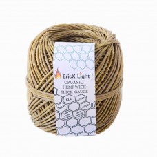 EricX Light 100% Organic Hemp Wick, 200 FT Spool, Well Coated with Beeswax, Standard Size(2.0mm) 